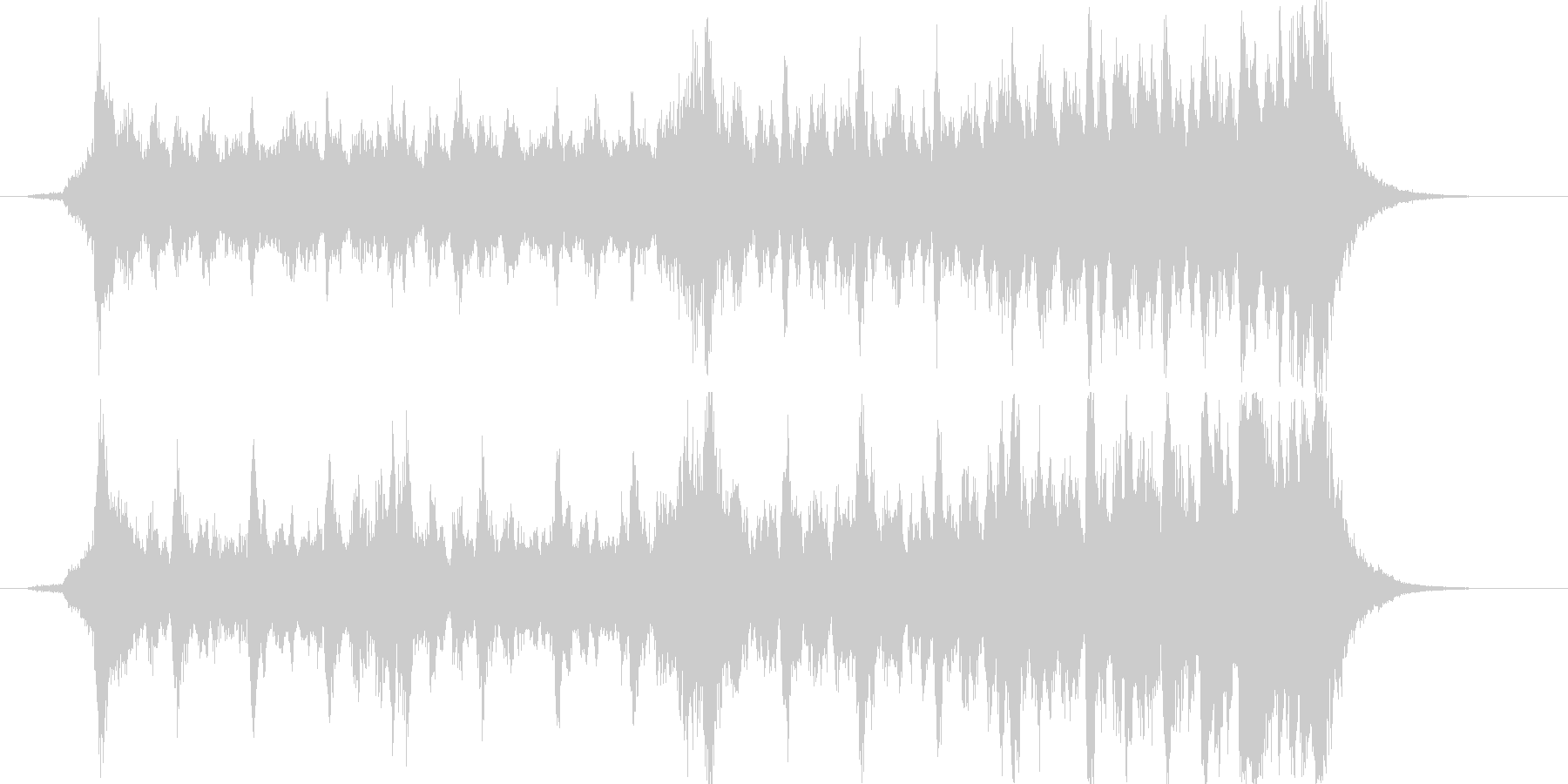 爽やかで期待感のあるオーケストラ曲の未再生の波形