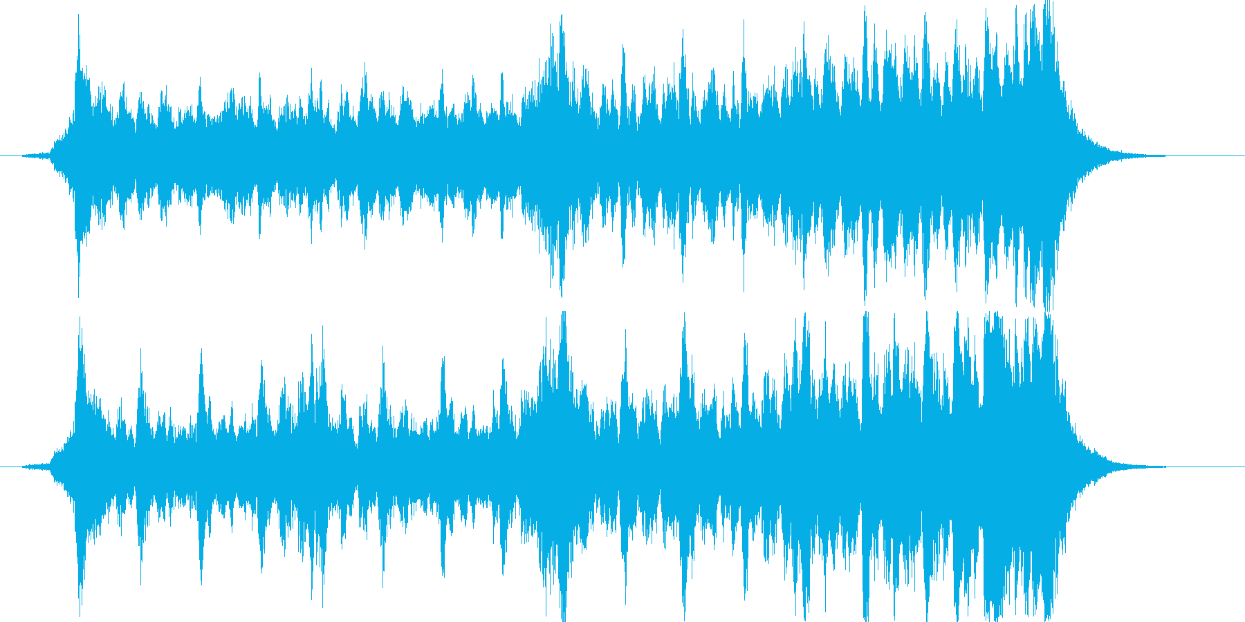 爽やかで期待感のあるオーケストラ曲の再生済みの波形
