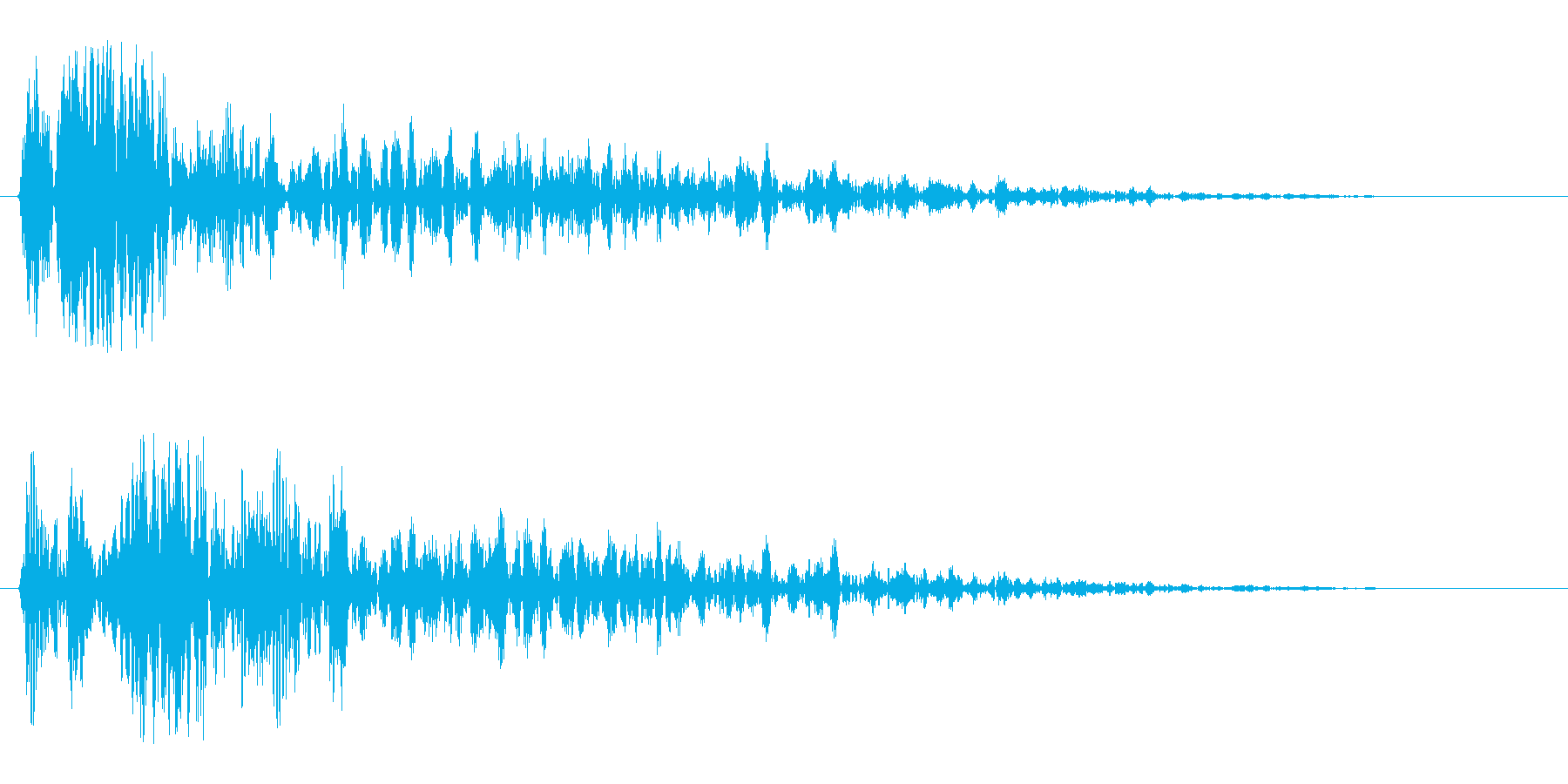 シューン(通過の音色)の再生済みの波形