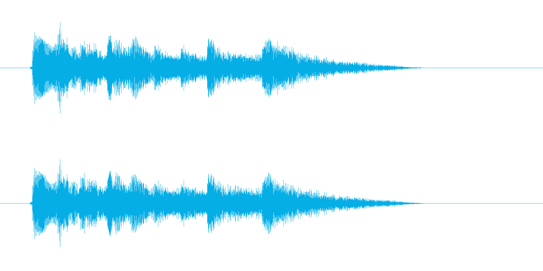 アコギ 物静かな低音 切り替えの再生済みの波形