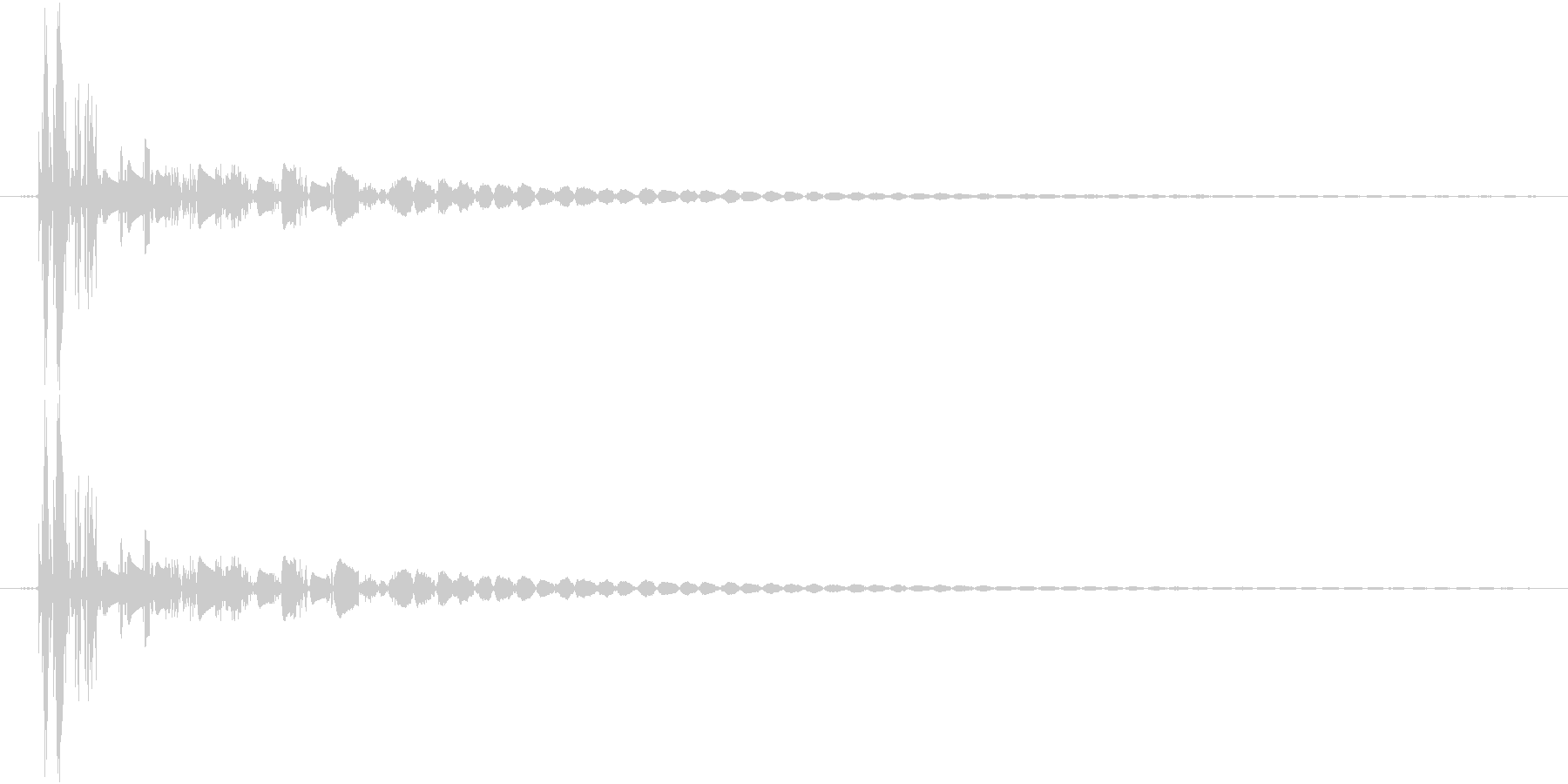 打撃 衝撃音の未再生の波形