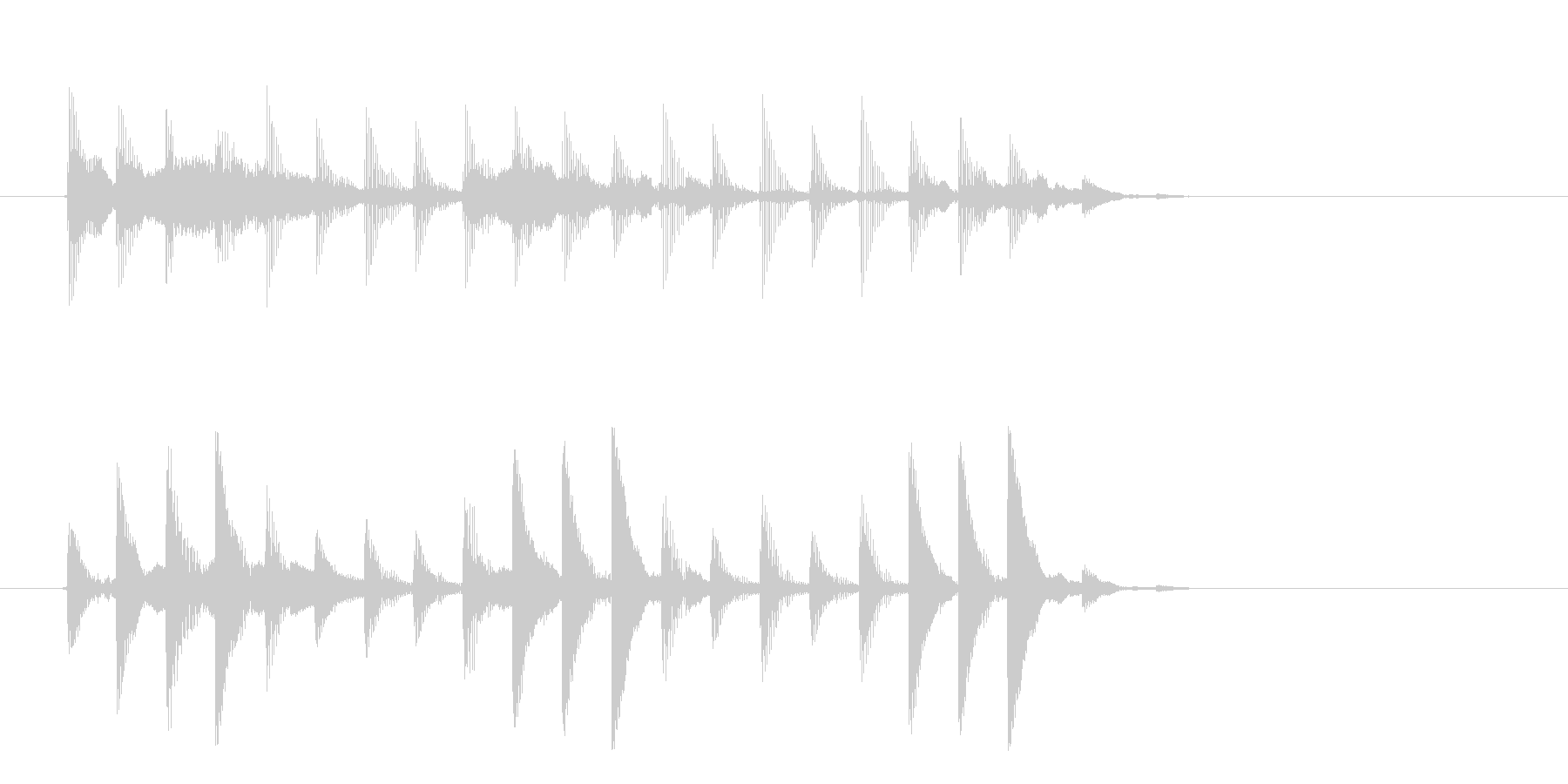 幻想的でゆったりとしたテクノ音楽の未再生の波形