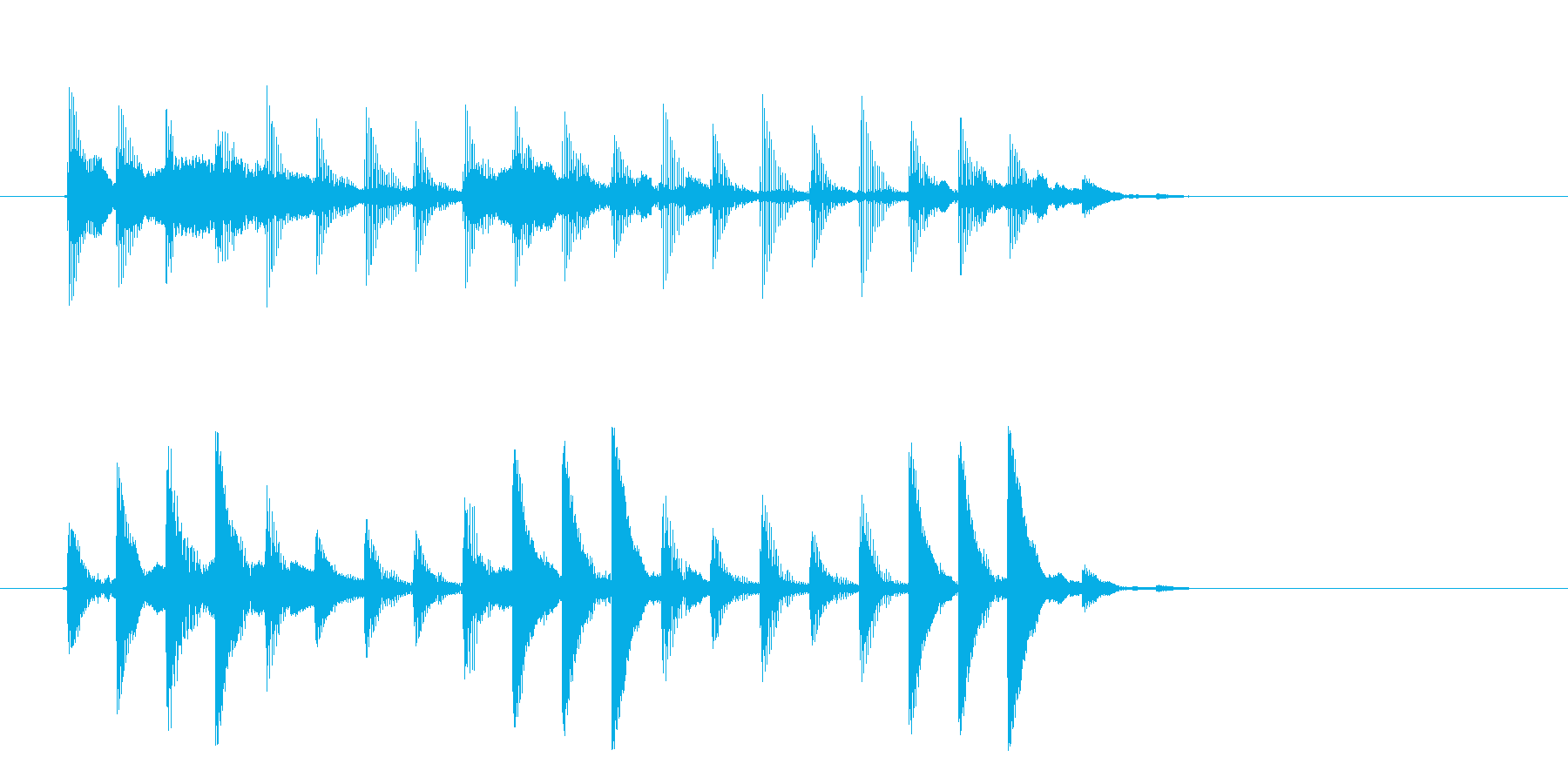 幻想的でゆったりとしたテクノ音楽の再生済みの波形