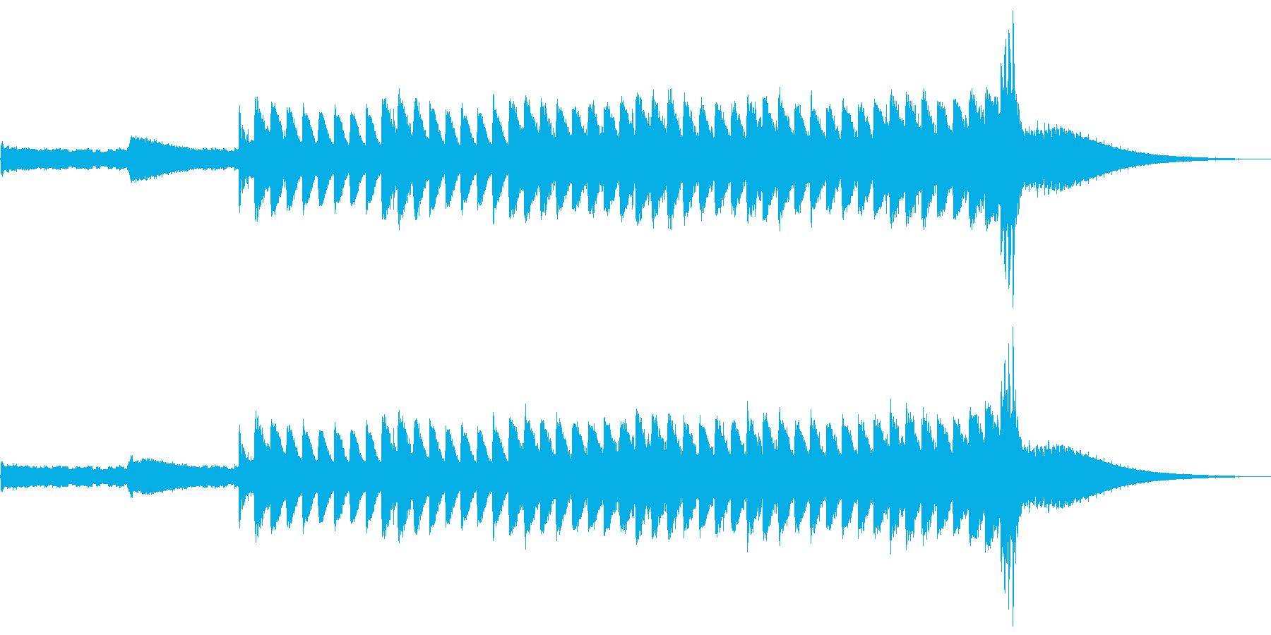 少し長めのCMを想定して作りました。テ…の再生済みの波形