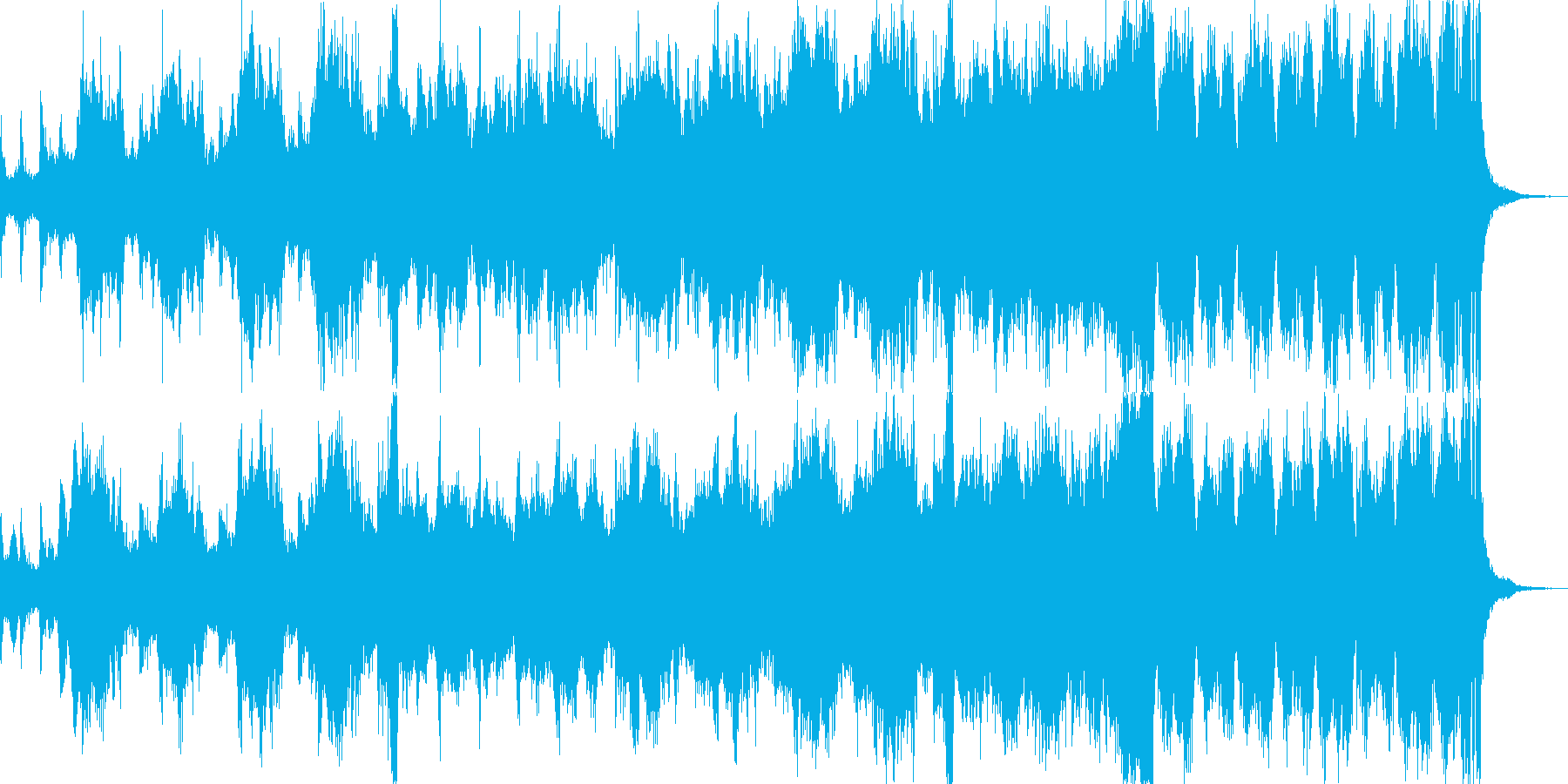 力強い幕開けを表現するオーケストラ曲の再生済みの波形