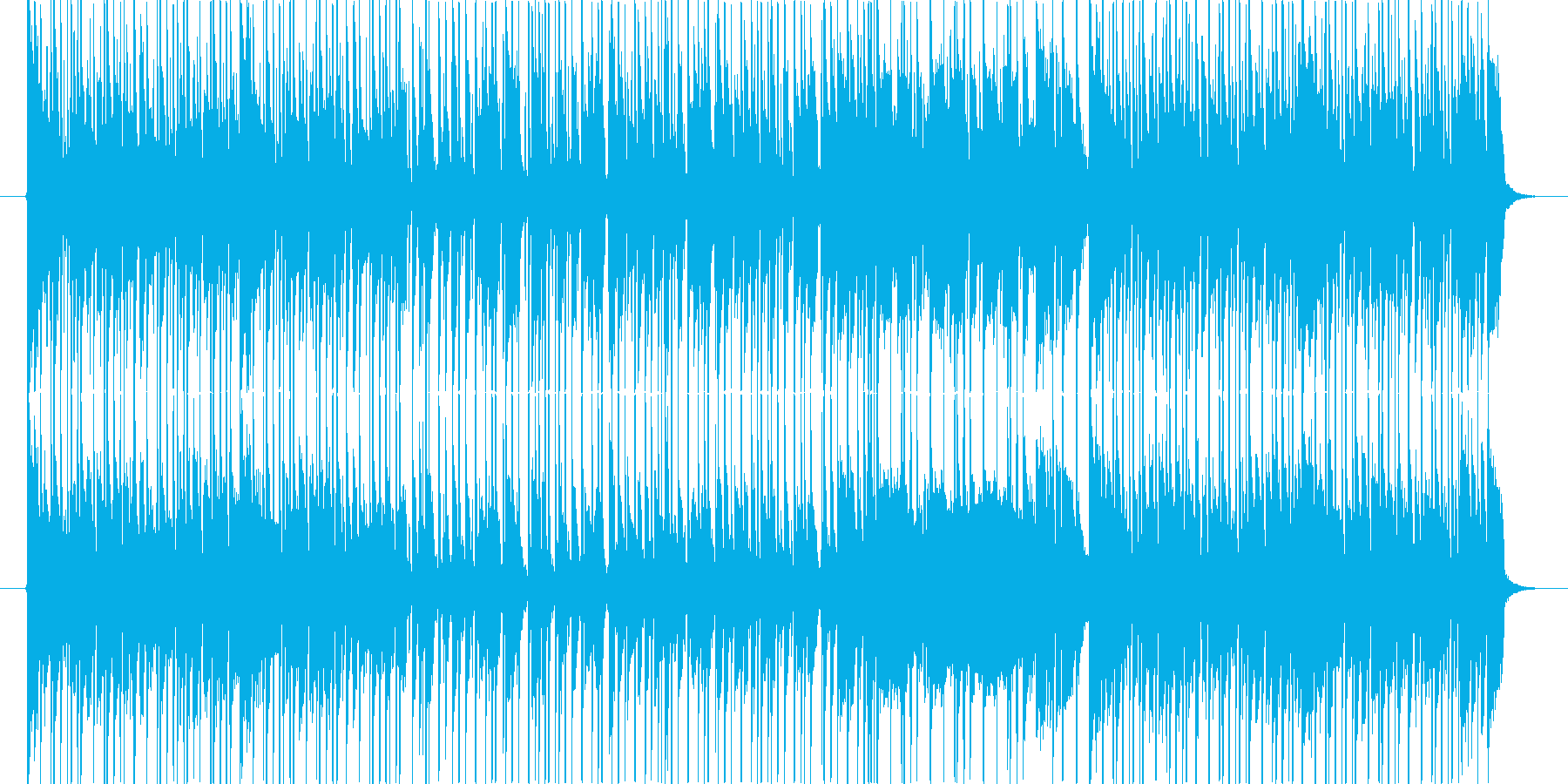 ファンク風BGMの再生済みの波形