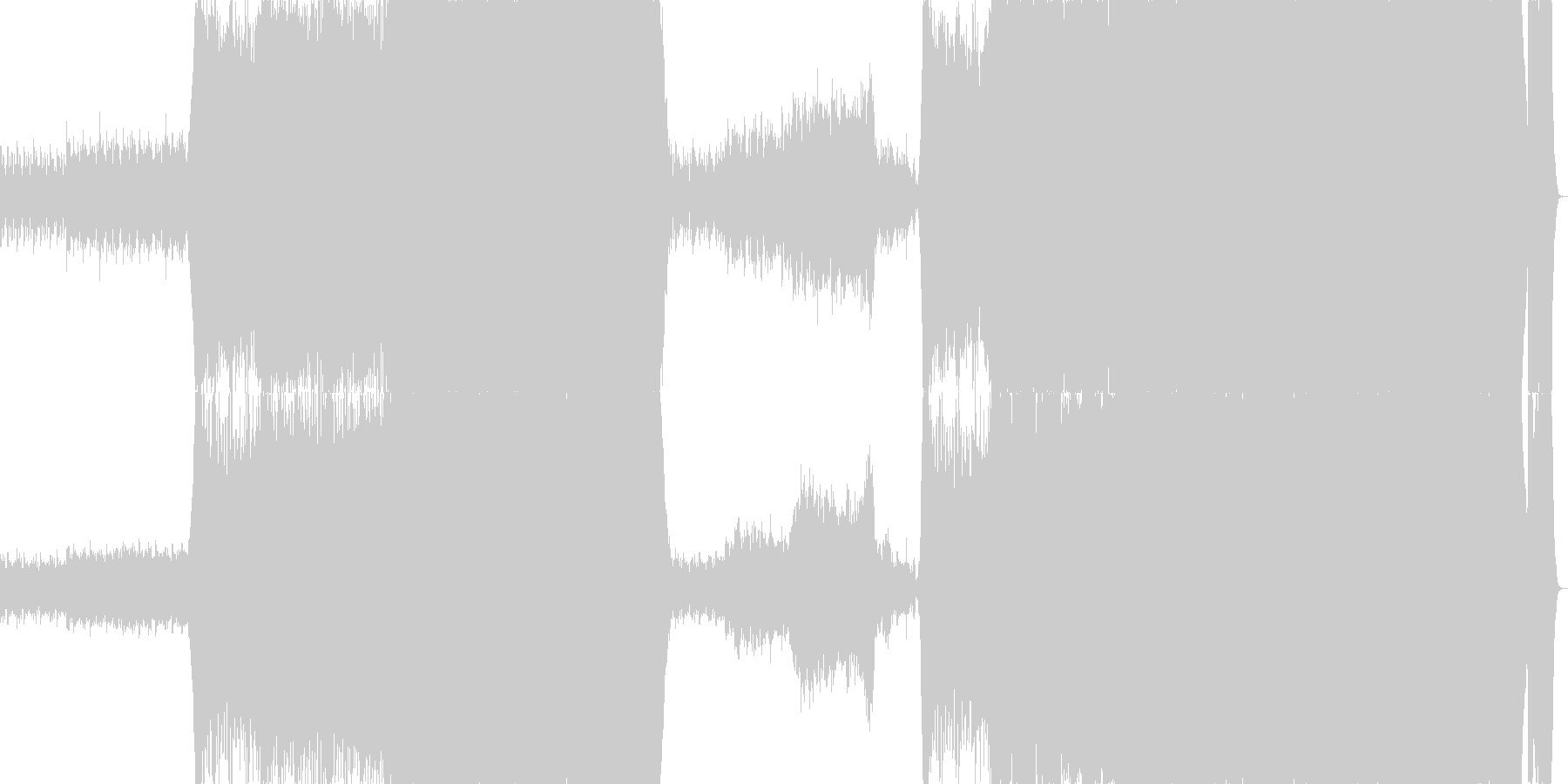 疾走感のあるオーケストラ曲の未再生の波形