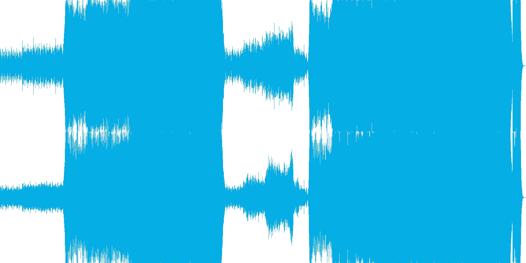 疾走感のあるオーケストラ曲の再生済みの波形