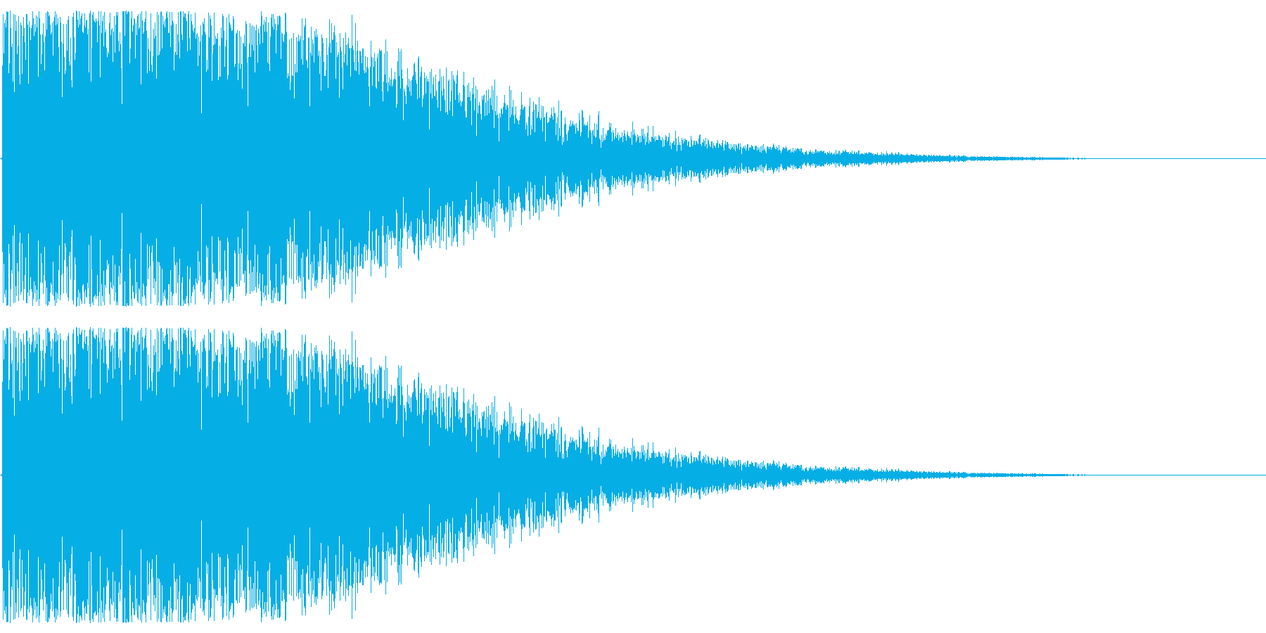 昭和の特撮にありそうな衝撃音の再生済みの波形