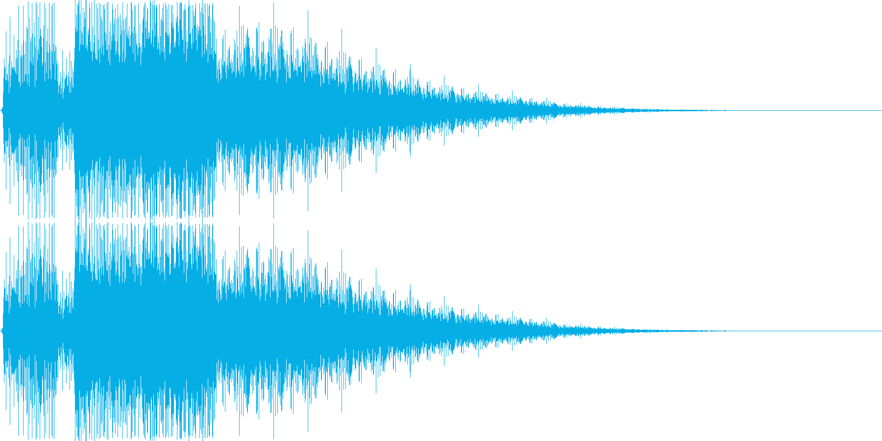 カウントダウン終了音の再生済みの波形
