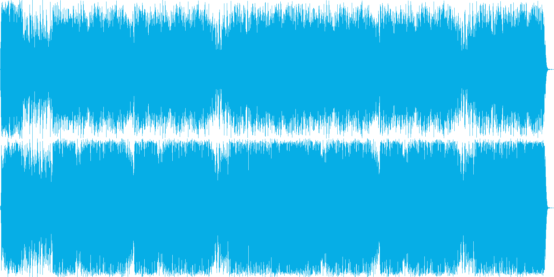 中東を思わせるアラビアンチックな曲の再生済みの波形