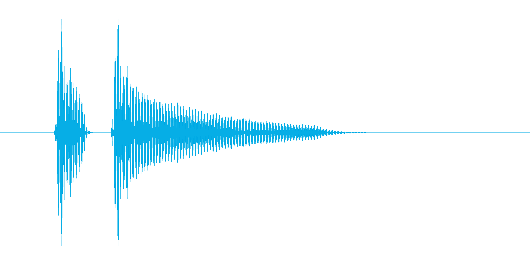 「ポンッ」スマホアプリのタッチ音想定の再生済みの波形