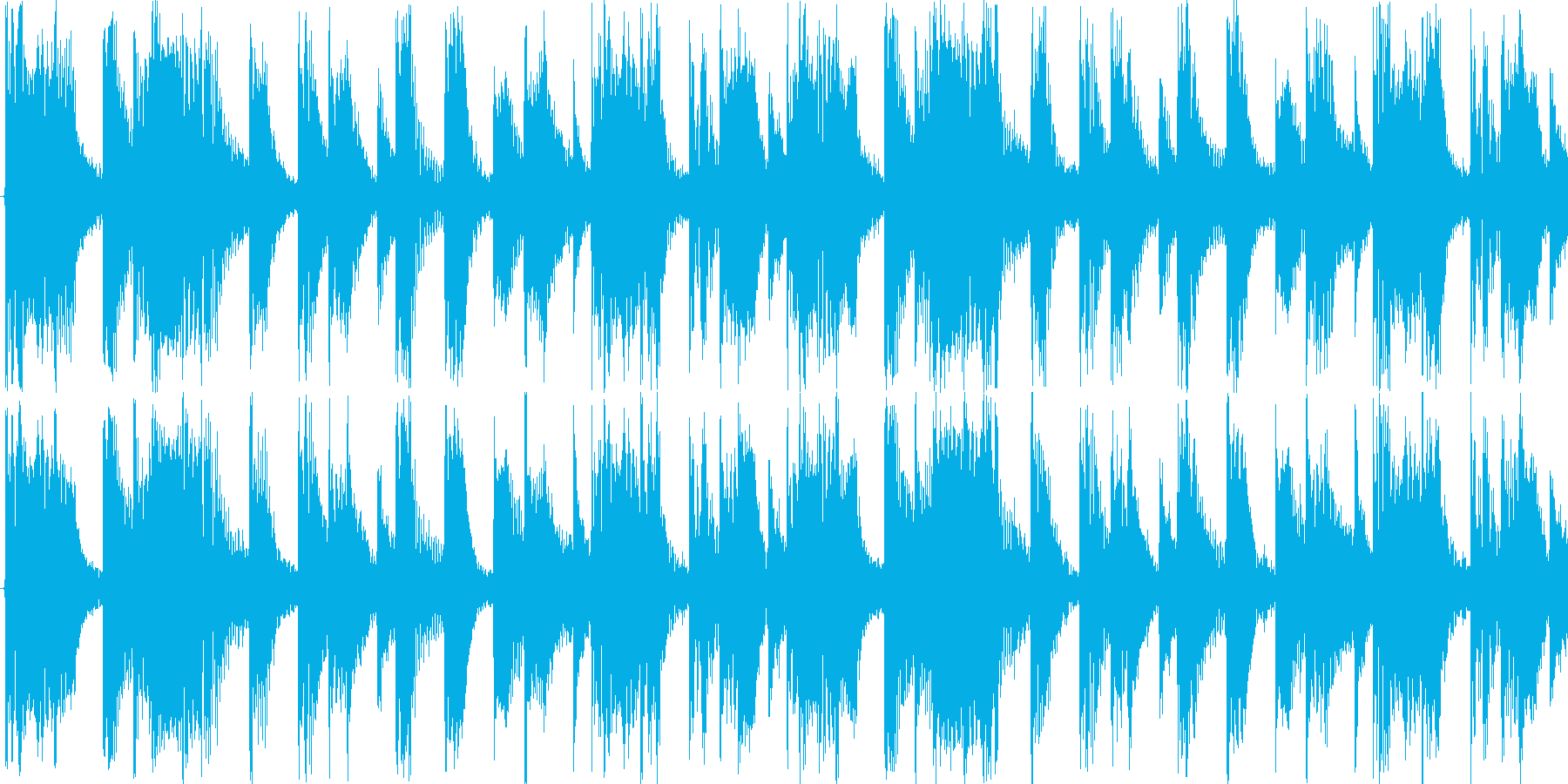 ハードなドラムを基本にした楽曲です。の再生済みの波形