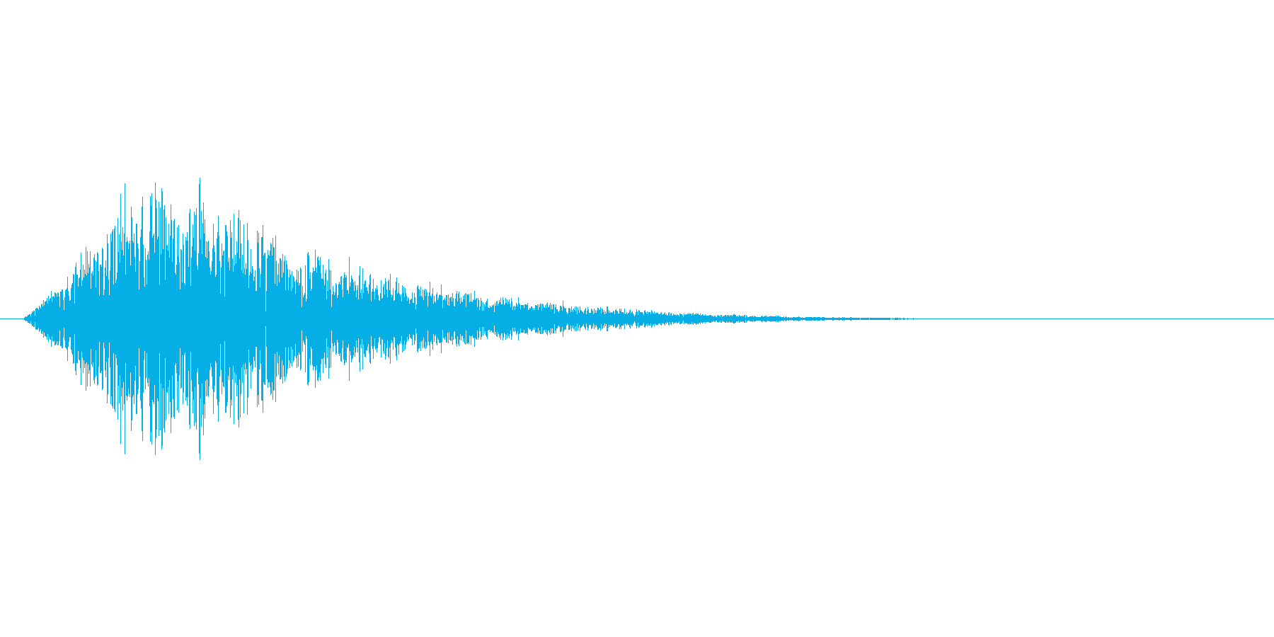 チャージや回復、ゲージ上昇のような効果音の再生済みの波形