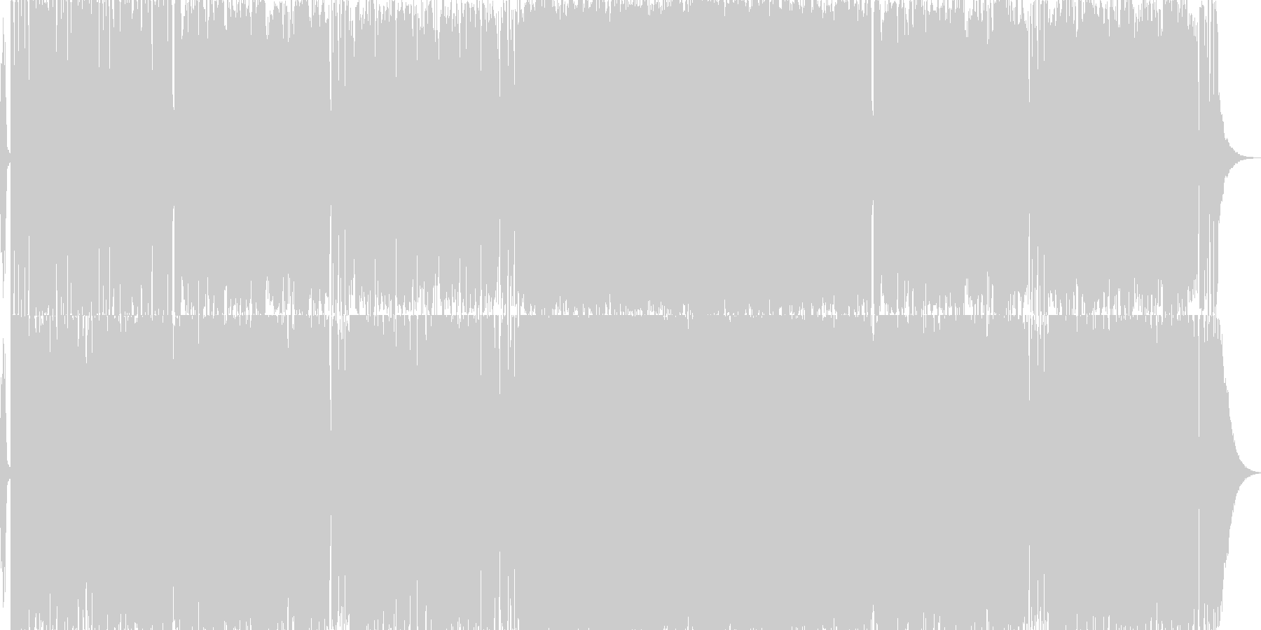 ハラハラするような雰囲気のBGMの未再生の波形