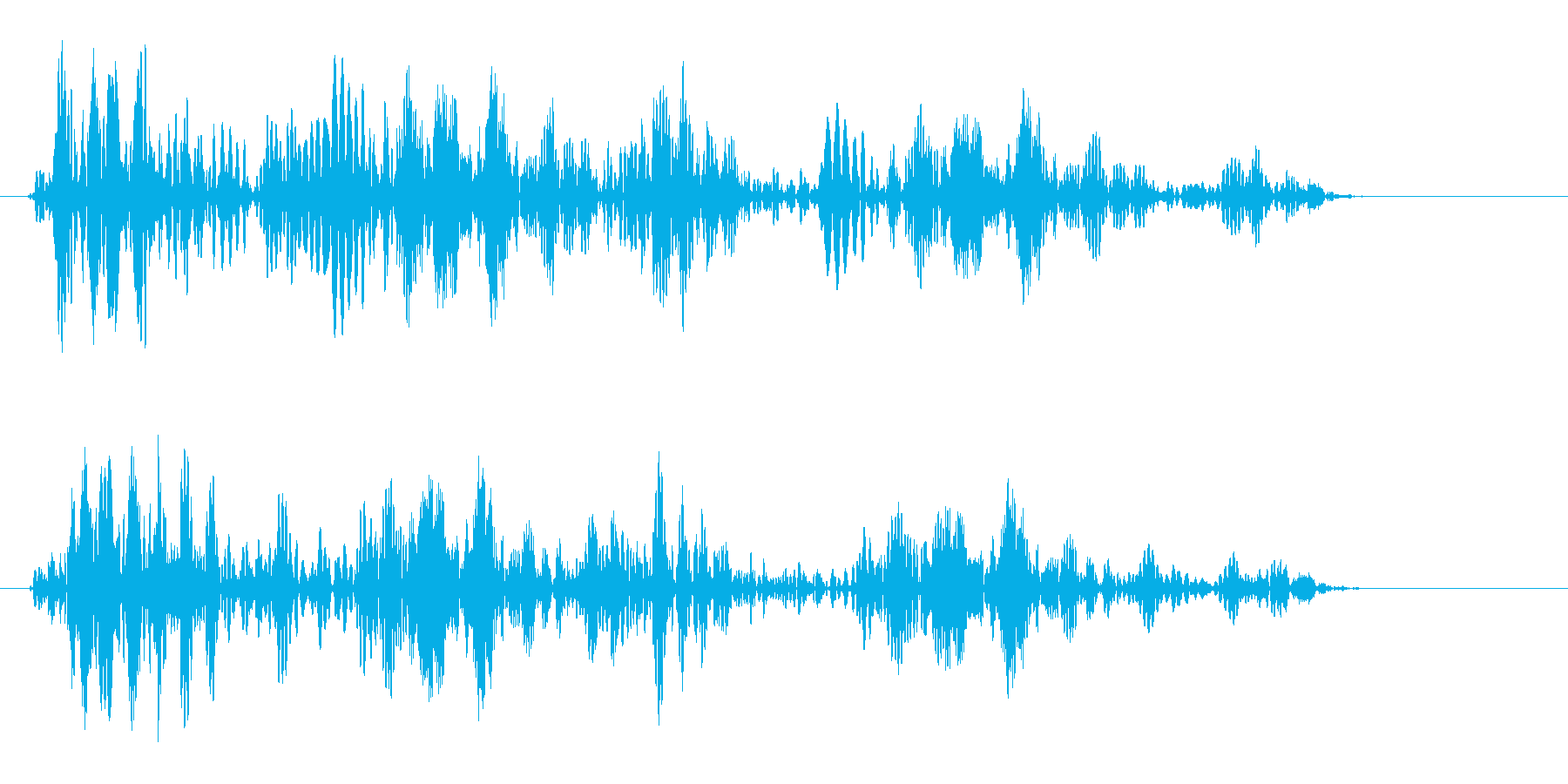 シュワンシュワン(ロープの音)の再生済みの波形