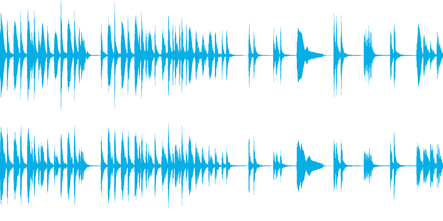 音数少なめ、可愛いアコースティックBGMの再生済みの波形