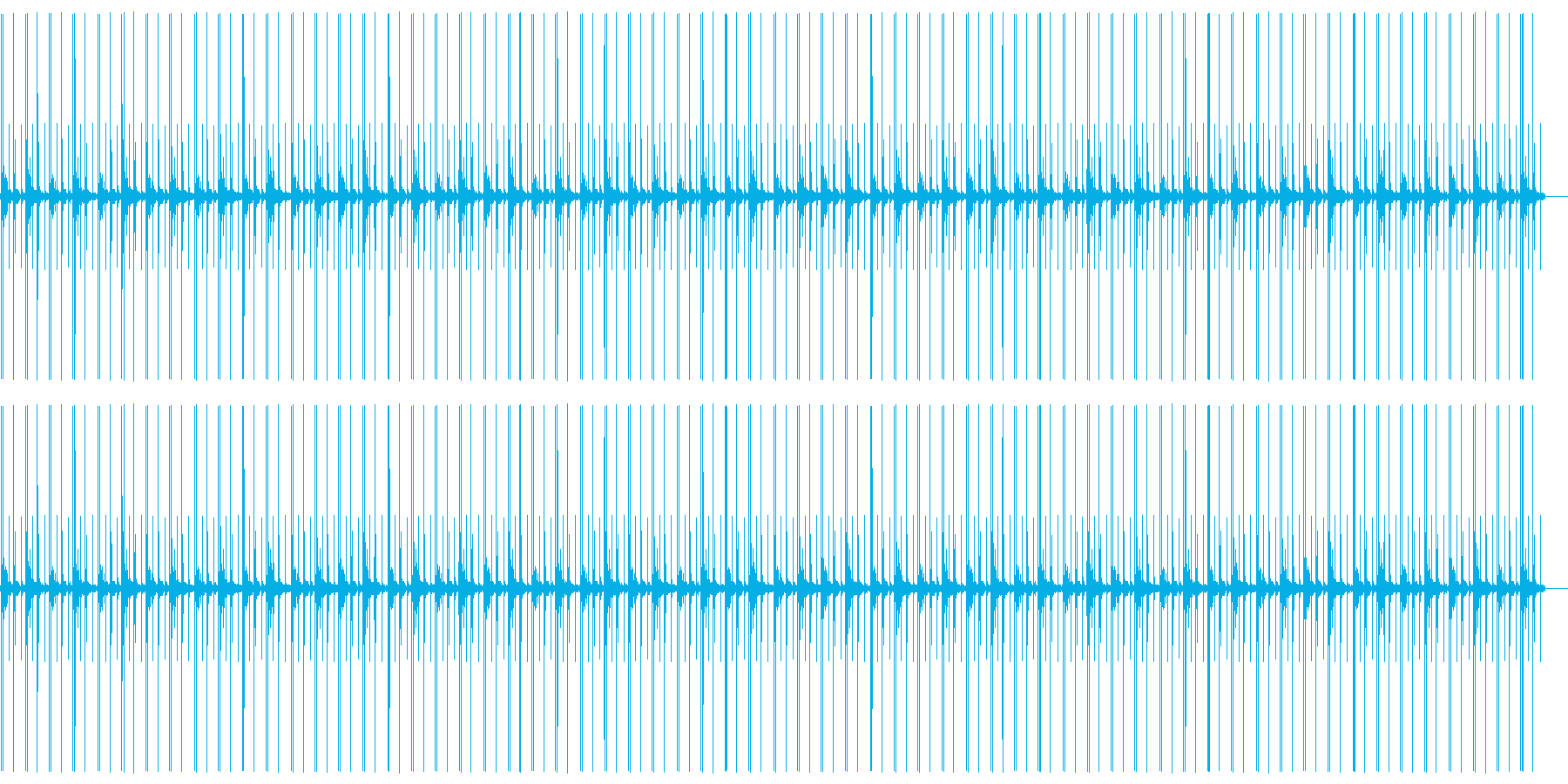 足音でカウントの再生済みの波形