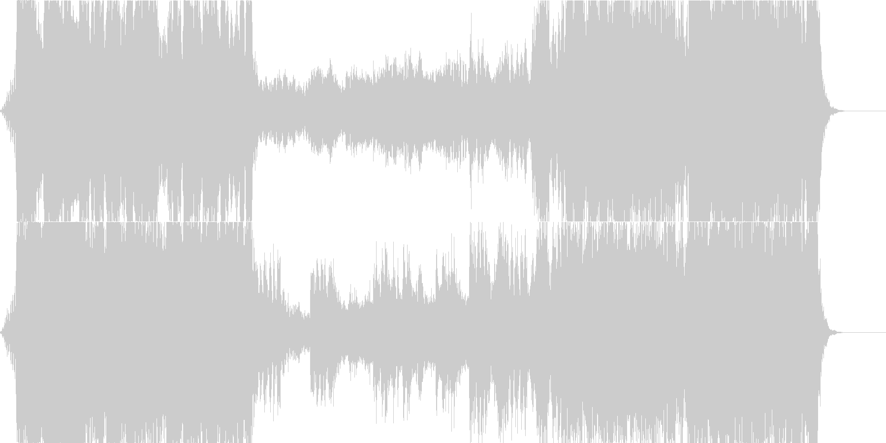 華やかに旅立つ音、高級版の未再生の波形