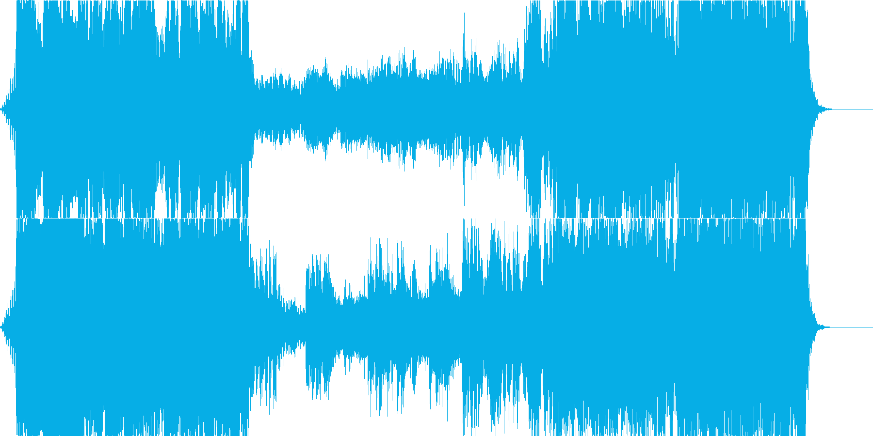 華やかに旅立つ音、高級版の再生済みの波形