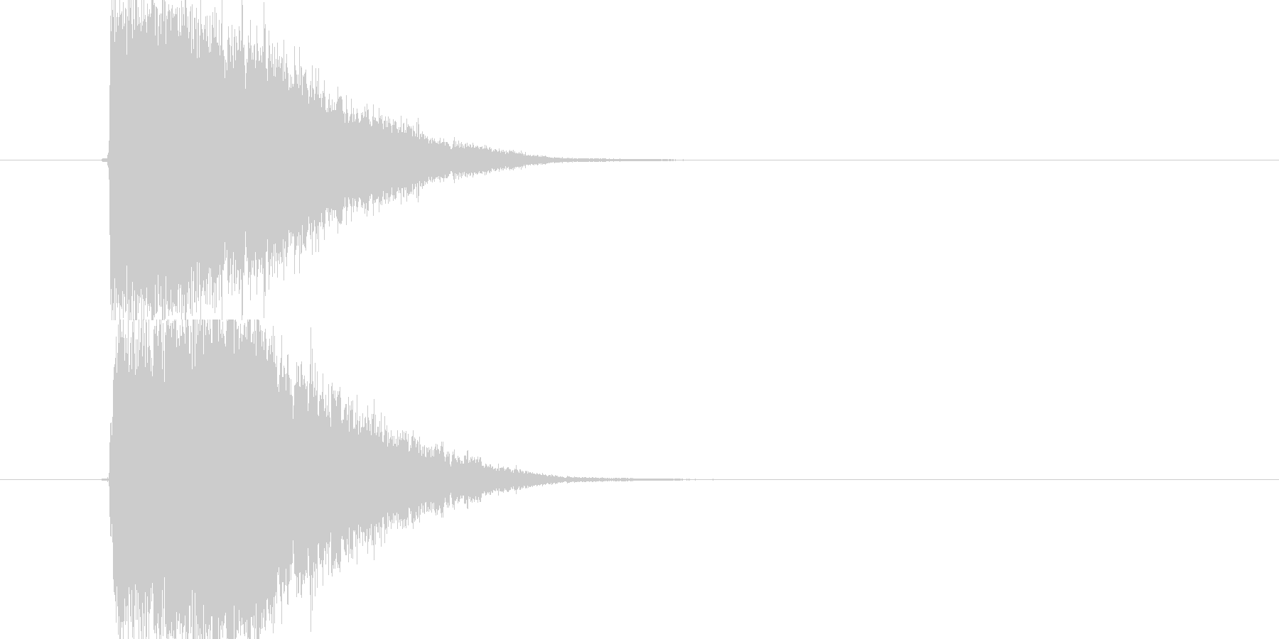 Synth音にガラス割れ音をエフェクト…の未再生の波形