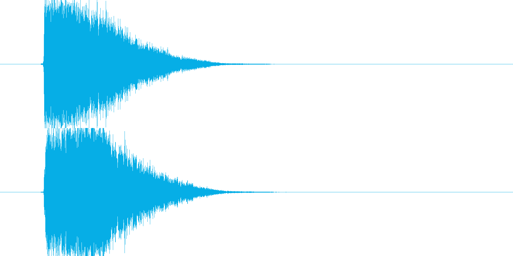 Synth音にガラス割れ音をエフェクト…の再生済みの波形