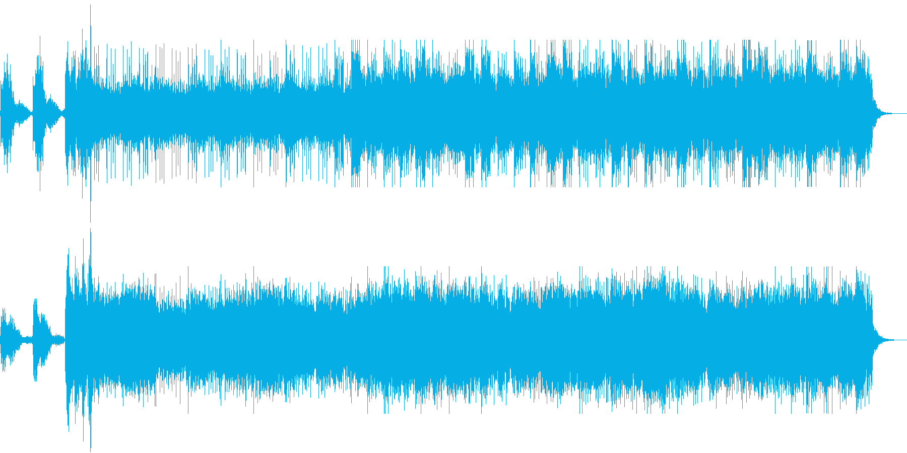 ひこうき雲を思い浮かべながら作った1曲の再生済みの波形