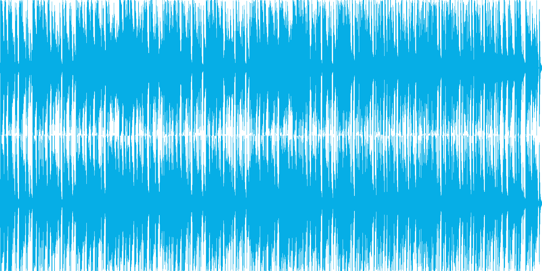 猫系のほのぼのした明るく軽快なループ曲の再生済みの波形