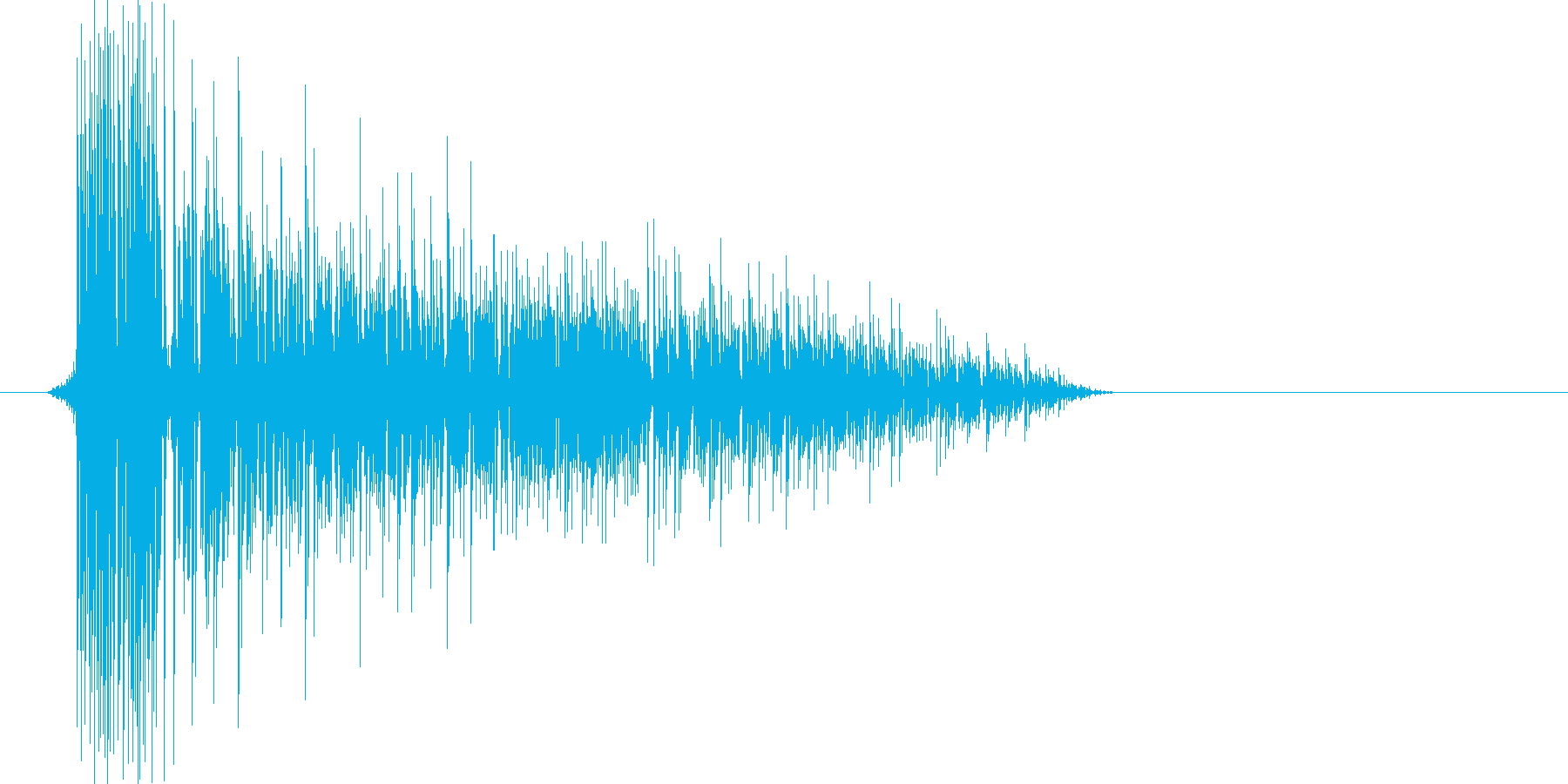 ゲーム(ファミコン風)爆発音_001の再生済みの波形