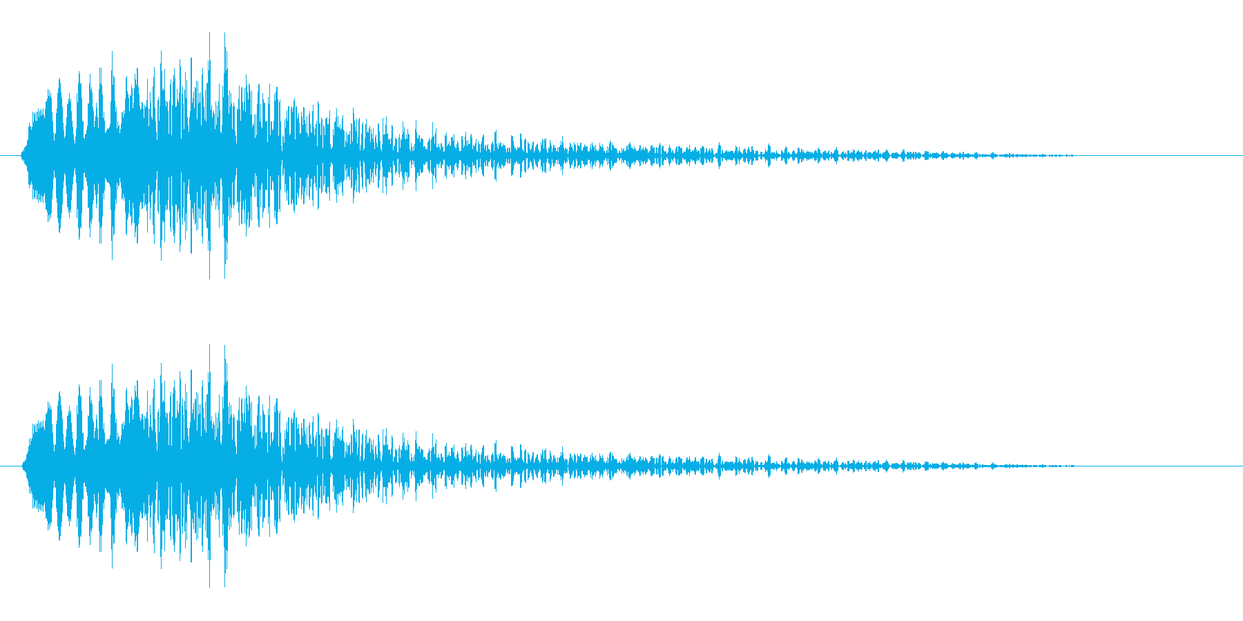 何かしらの警告を表すクリック音の再生済みの波形