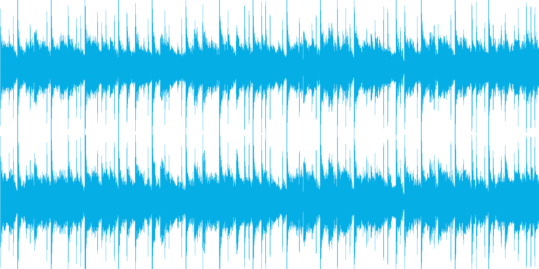 明るい雰囲気の短めのループ楽曲です。の再生済みの波形