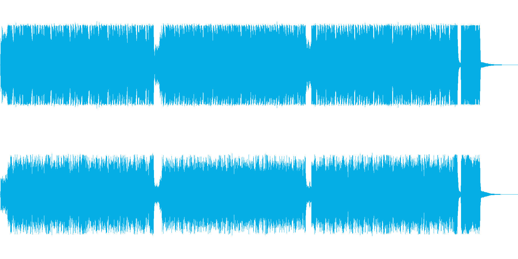 切なさを含むがテンポのいいジプシー風の曲の再生済みの波形