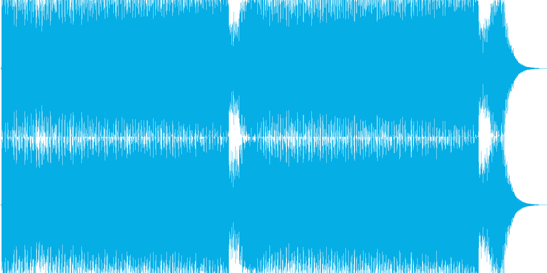 サイバーファンタジーな戦闘BGMの再生済みの波形
