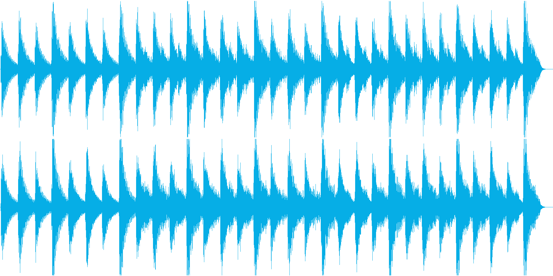 リラクゼーションBGMの再生済みの波形