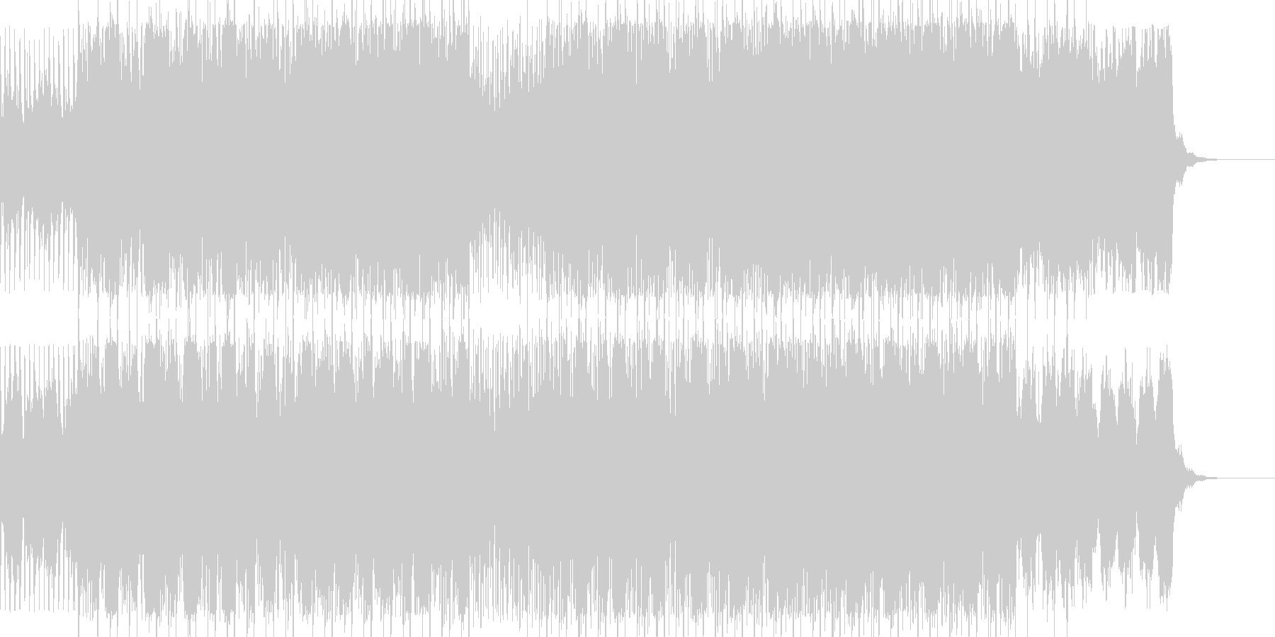 疾走感あるスリリングでシネマティックな曲の未再生の波形