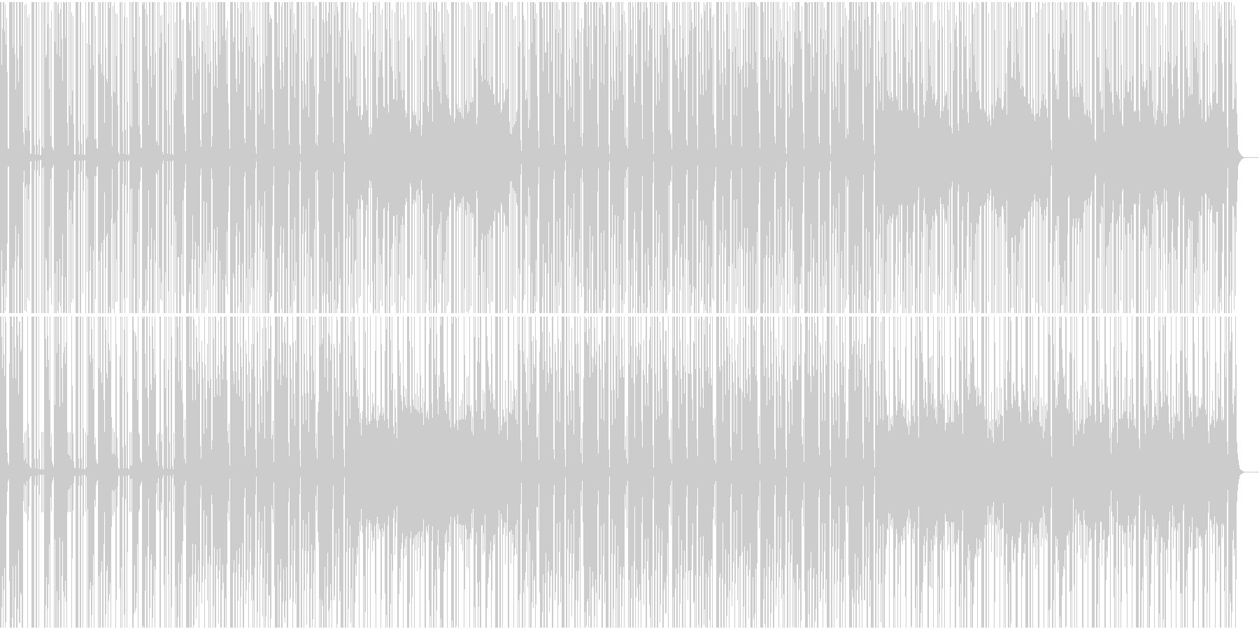 穏やかな青空を感じる電子音楽の未再生の波形