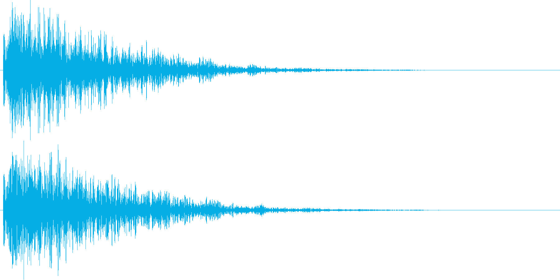 ドーン。爆弾などの爆発音Aの再生済みの波形