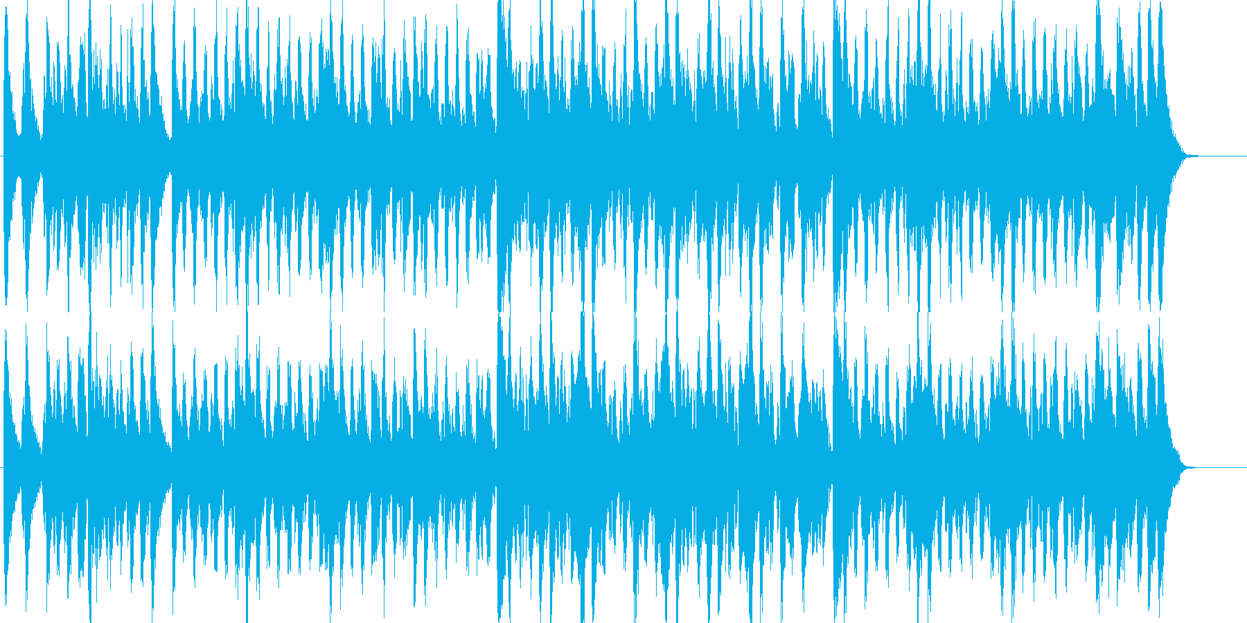 行進曲風のほのぼのとしたBGMの再生済みの波形