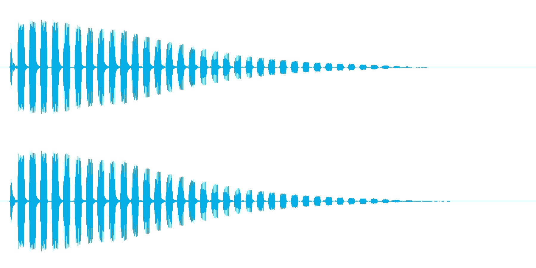 ビヨーン(蛙の飛び跳ねる音)の再生済みの波形