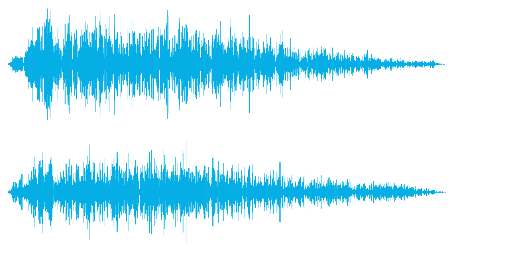 ザーッという摩擦系の音の再生済みの波形