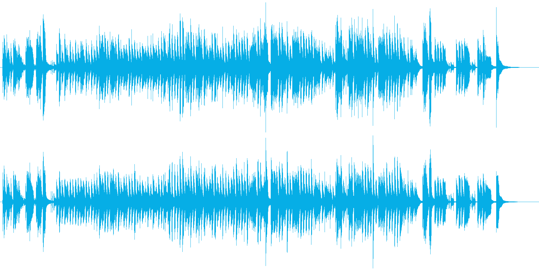 楽しいBGM(ドビッシーケルクウォーク)の再生済みの波形