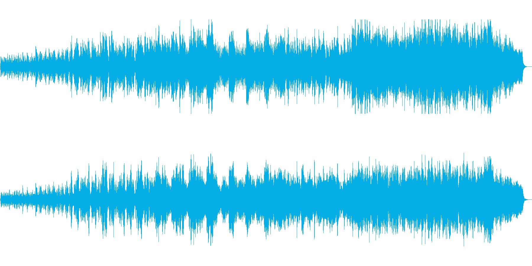 いきいきしている大自然のストリングス曲の再生済みの波形