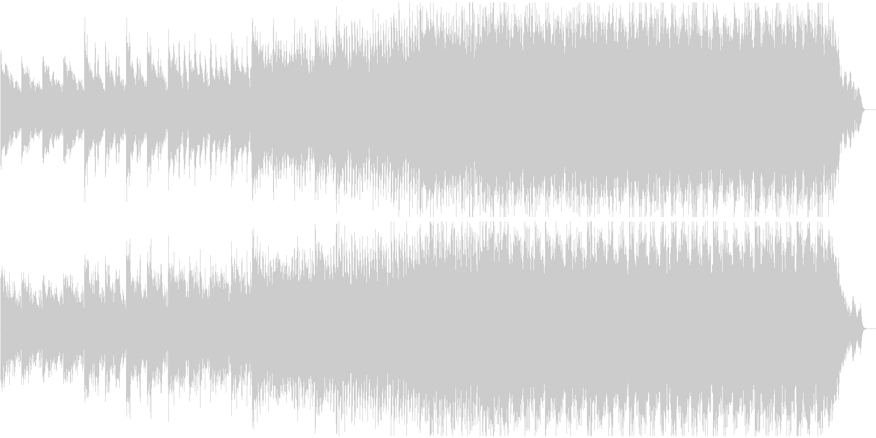 オープニングに最適な高揚感と情緒のある曲の未再生の波形