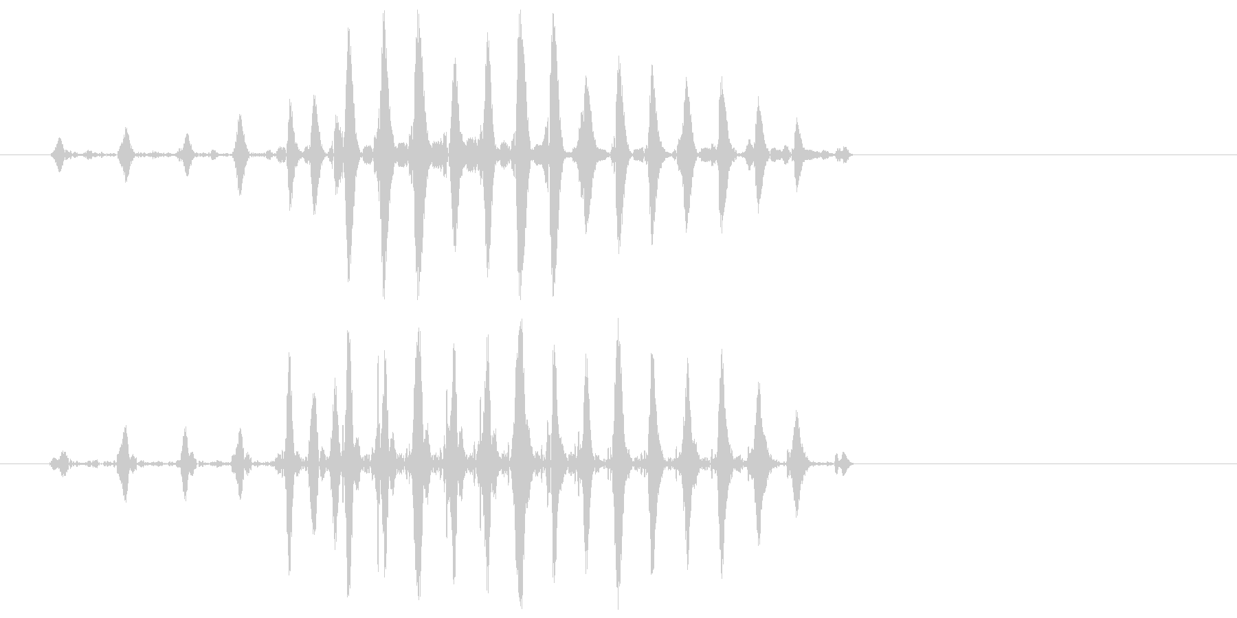 ガッ(アヒルや鴨などが鳴いたような音)の未再生の波形
