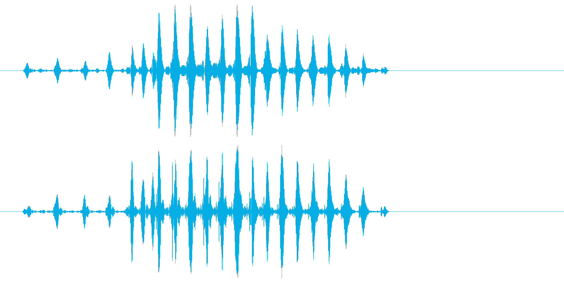 ガッ(アヒルや鴨などが鳴いたような音)の再生済みの波形