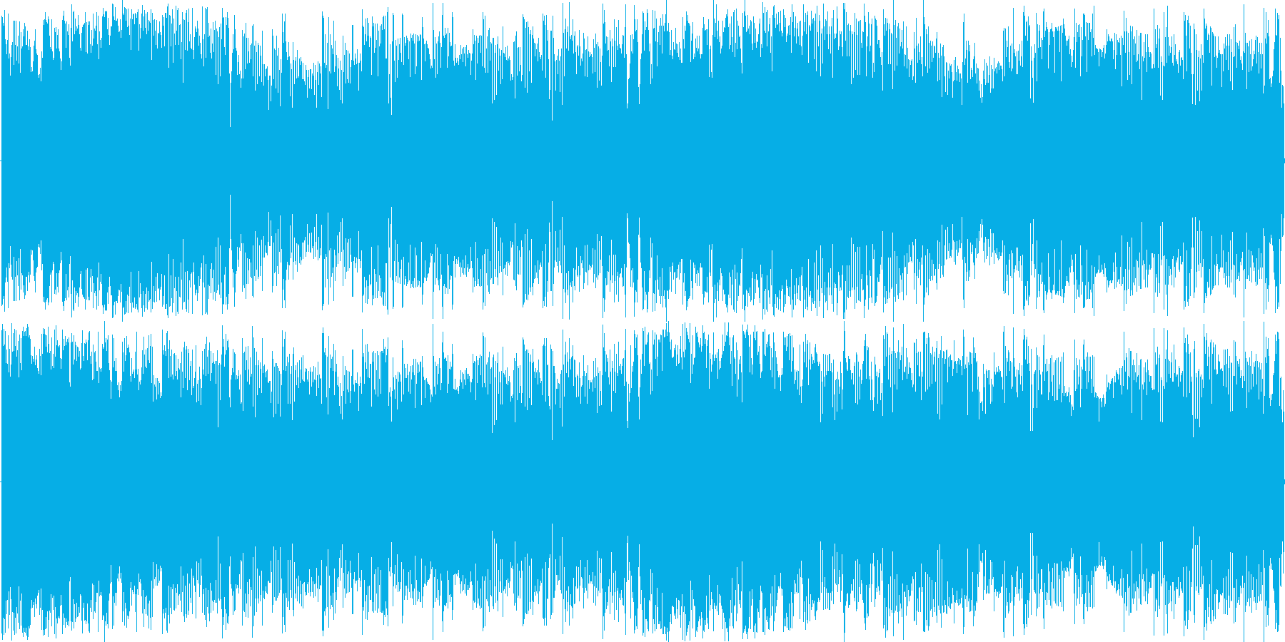 混沌としたリズムを基本にした楽曲です。の再生済みの波形