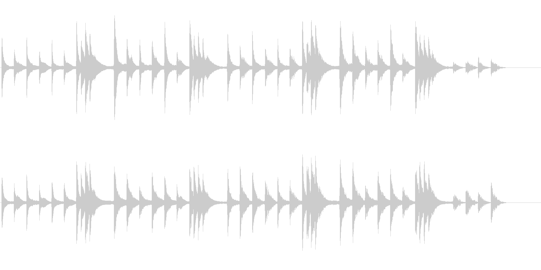 静寂なイメージピアノ曲の未再生の波形