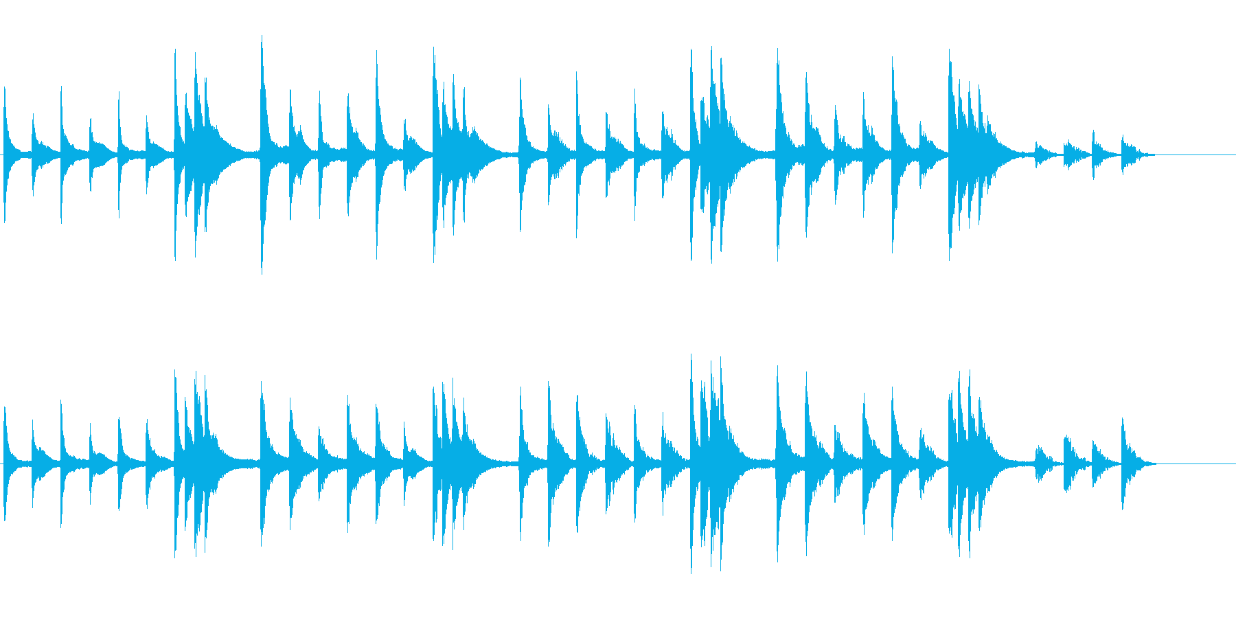 静寂なイメージピアノ曲の再生済みの波形