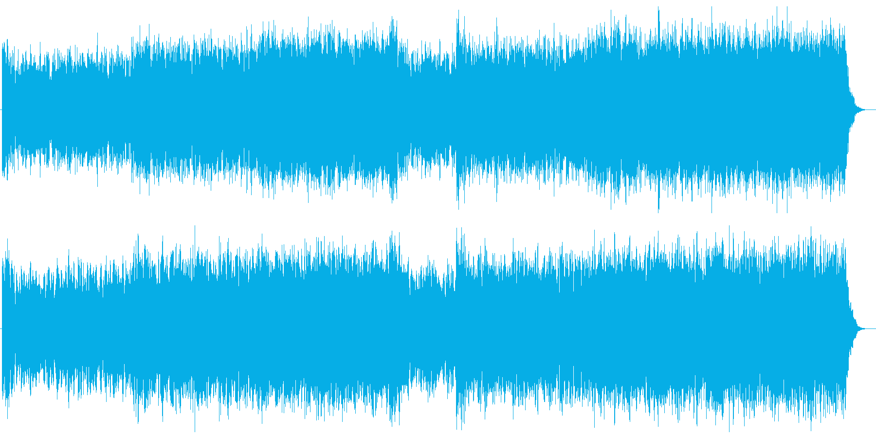 シンセとストリングスのサイバーな映像音楽の再生済みの波形