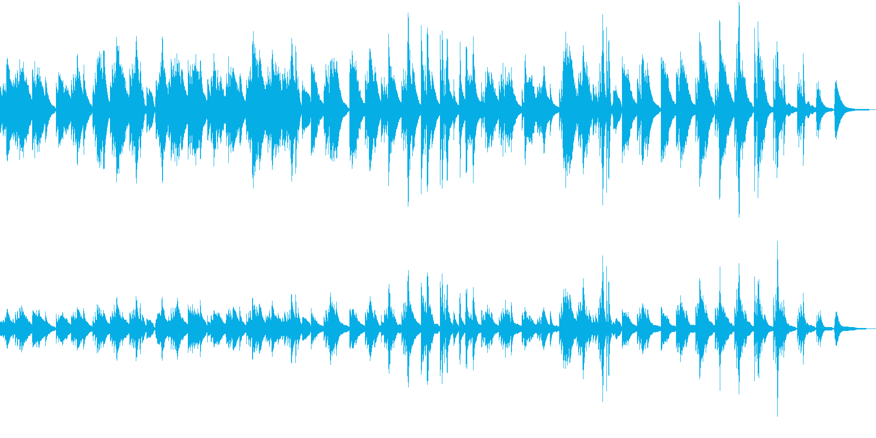 和音の響きが美しいあたたかなピアノ曲の再生済みの波形